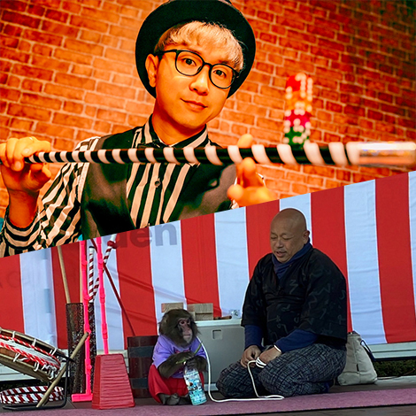 パパフォーマーのYUKIさん、おさるキッズさん登場!